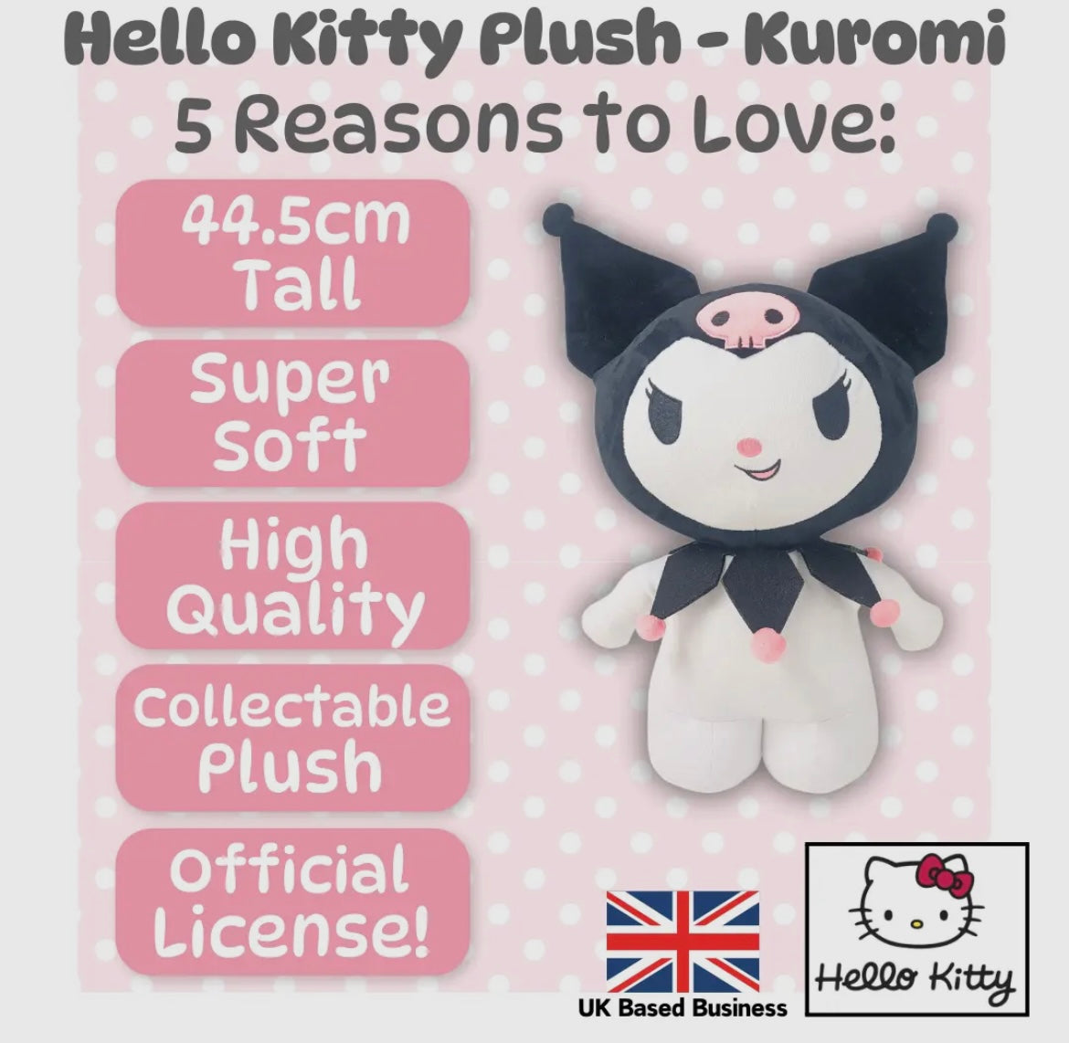 Kuromi Giant Plush - 45cm