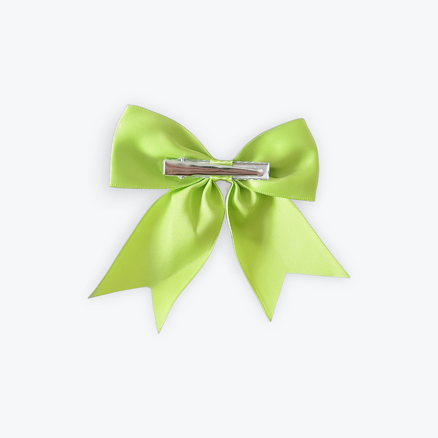 Lime Green Satin Hair Slide Bow