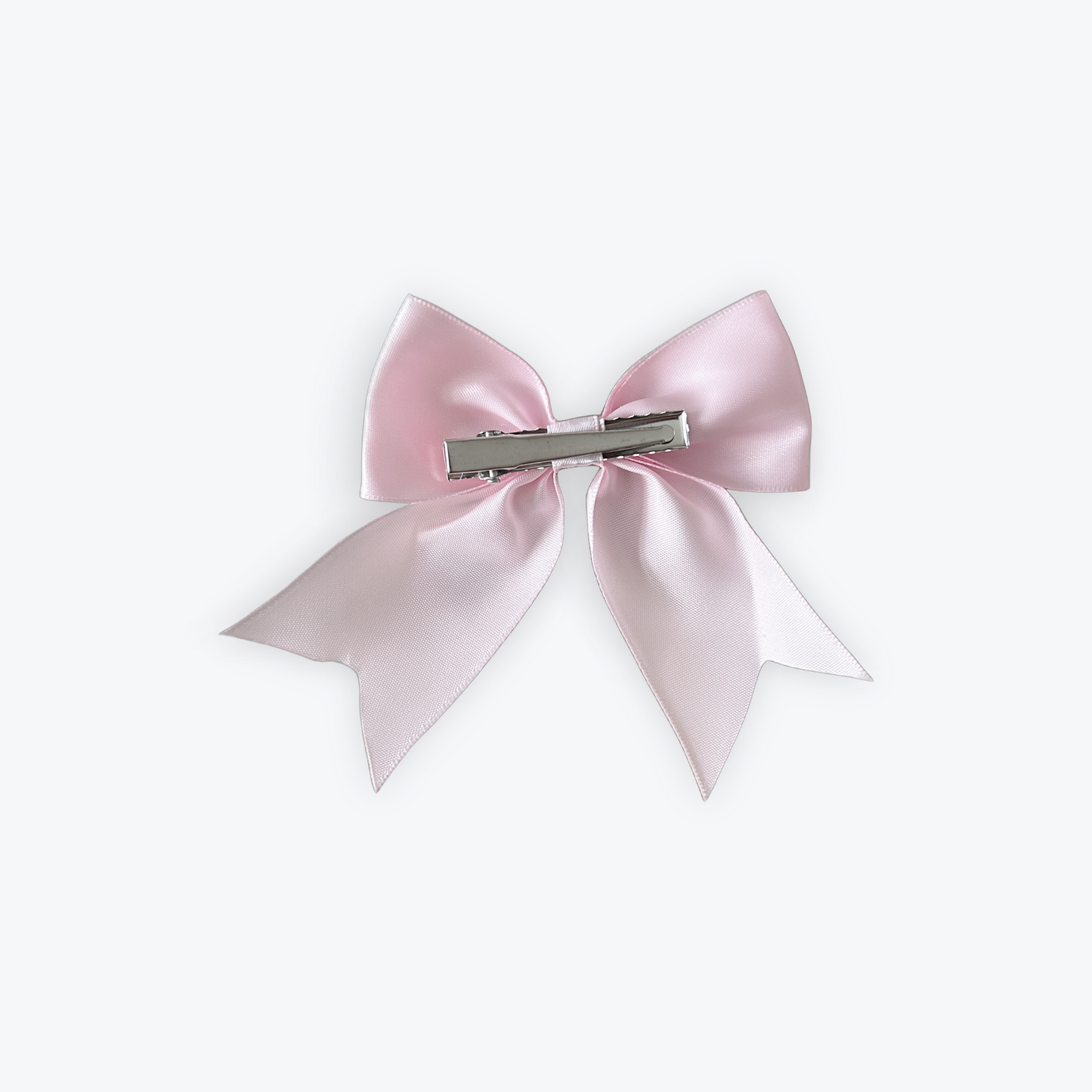 Pastel Pink Satin Hair Slide Bow