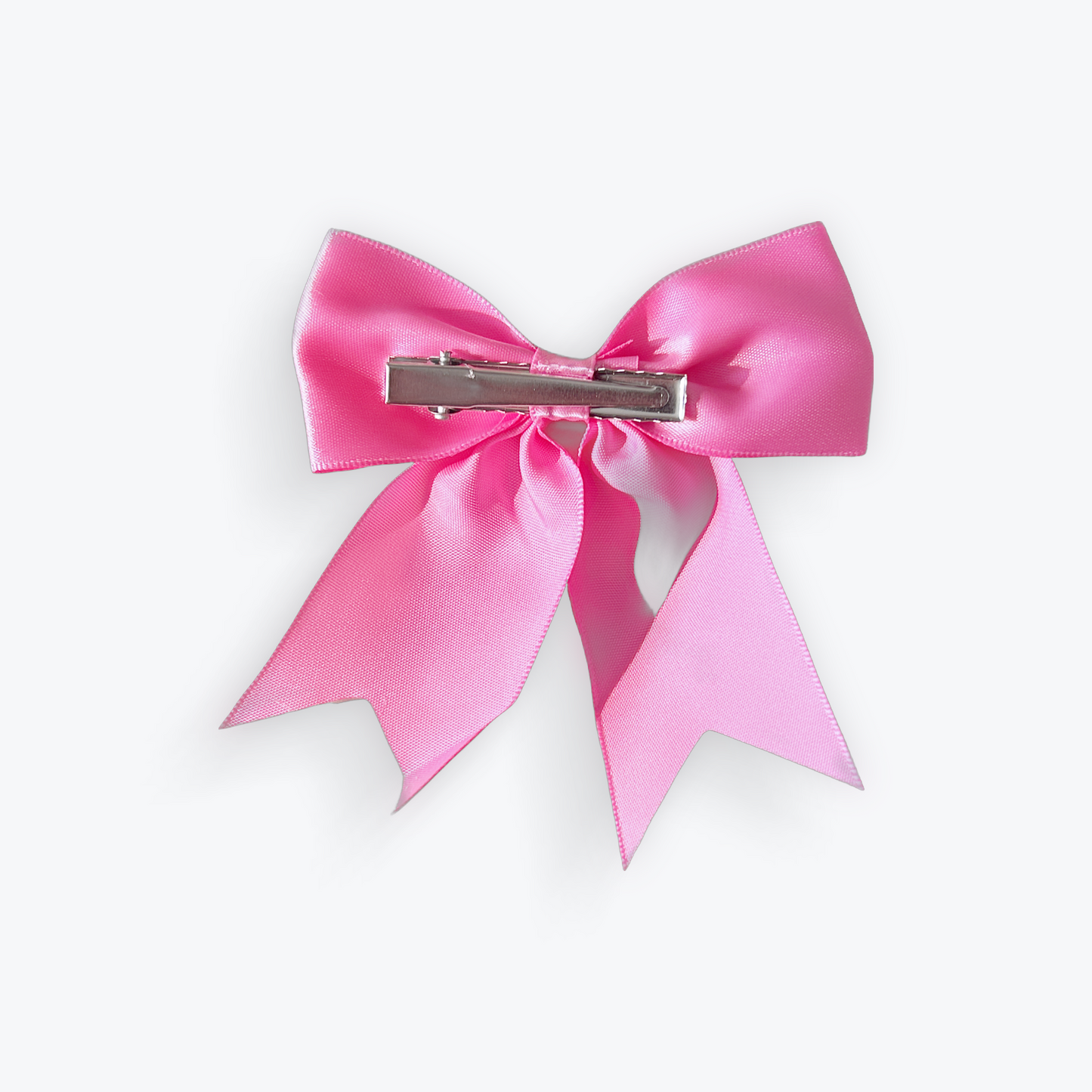 Candy Pink Satin Hair Slide Bow
