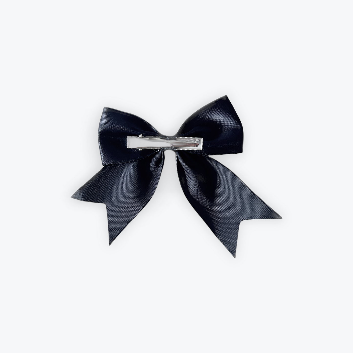 Black Satin Hair Slide Bow