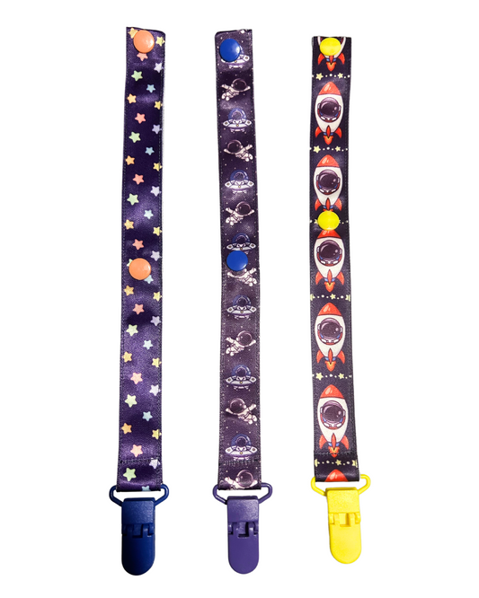 Astro Alex Adult Pacifier Clip Set