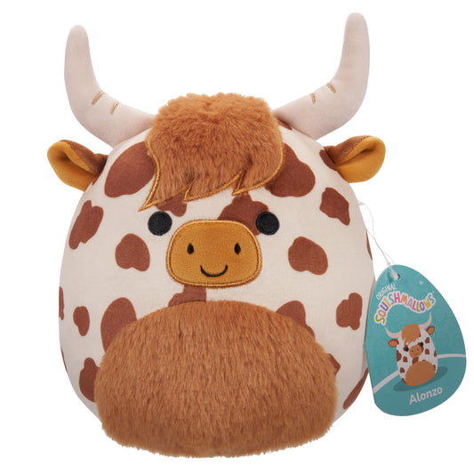 Squishmallows 7.5” Plush - Alonzo the Brown & White Spotted Cow