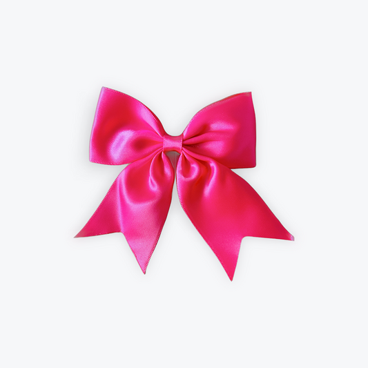 Fuschia Satin Hair Slide Bow