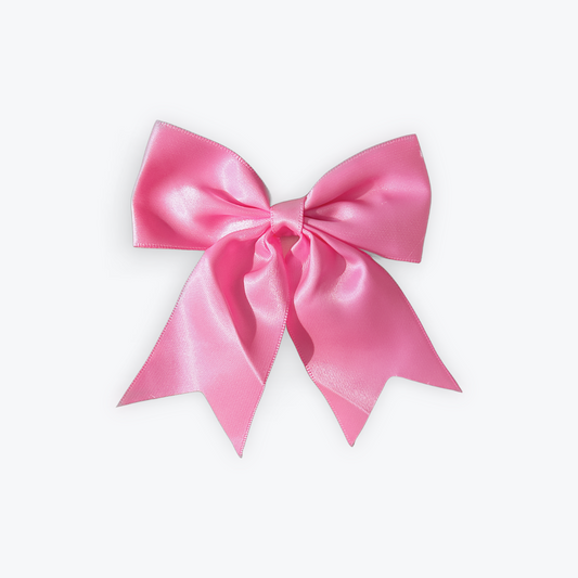 Candy Pink Satin Hair Slide Bow