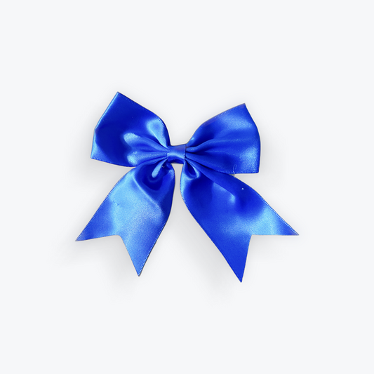 Royal Blue Satin Hair Slide Bow