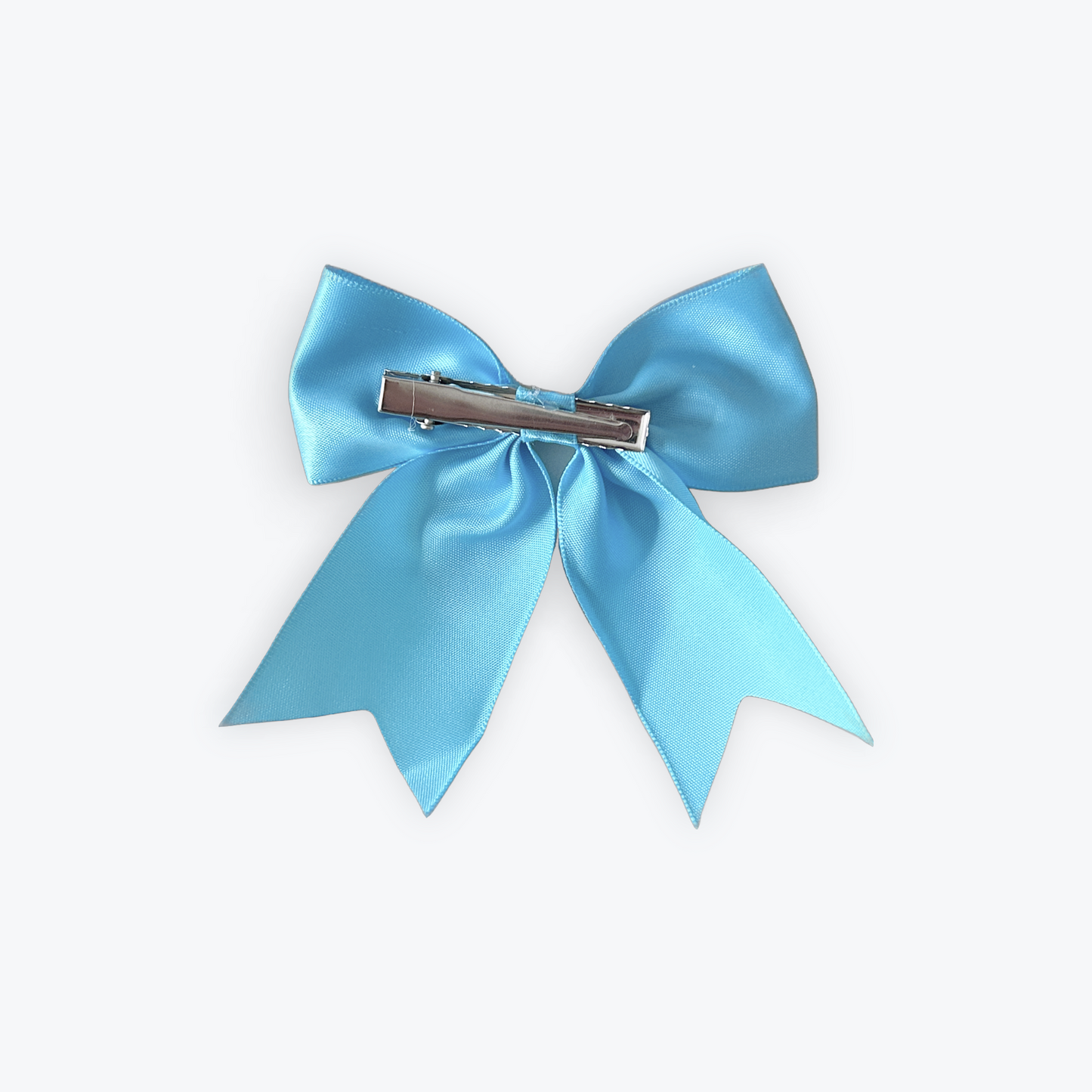 Teal Satin Hair Slide Bow